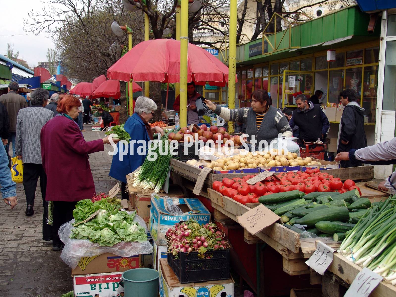Vegetable market, Sofia, Bulgaria.