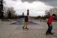 Skateboarders, Sofia, Bulgaria.