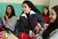 Teenagers at drug awareness program in high school No. 35, Sofia. Bulgaria.