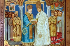 Icon inside the Byzantine Catholic church at Plovdiv. Bulgaria.